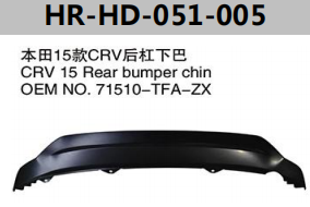 FOR HONDA CRV 2015 CRV 15 REAR BUMPER CHIN