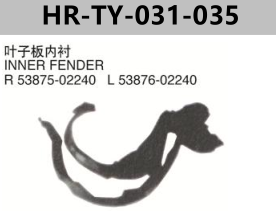 FOR TOYOTA COROLLA 2010"-2013" INNER FENDER