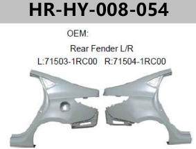 FOR HYUNDAI ACCENT 11"-12" REAR FENDER L/R