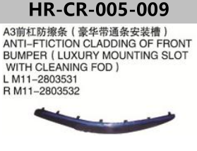 FOR CHERY A3 M11 ANTI-FRICTION CLADDING OF FRONT BUMPER(LUXURY MOUNTING SLOT WITH CLEANIN FOD)