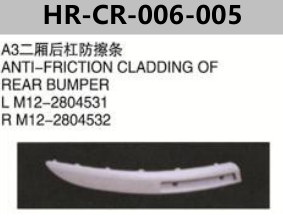 FOR CHERY A3 M12 ANTI-FRICTION CLADDING OF REAR BUMPER