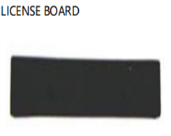 LICENSE BOARD FOR LX570 2007"